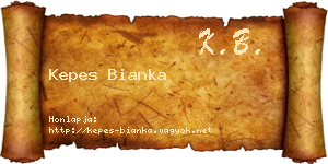 Kepes Bianka névjegykártya