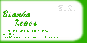 bianka kepes business card